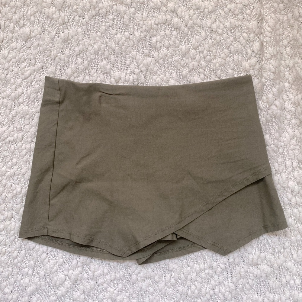 Olive Green Blue Blush Skort
